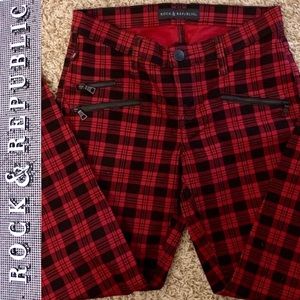 Rock & Republic Skinny plaid pants